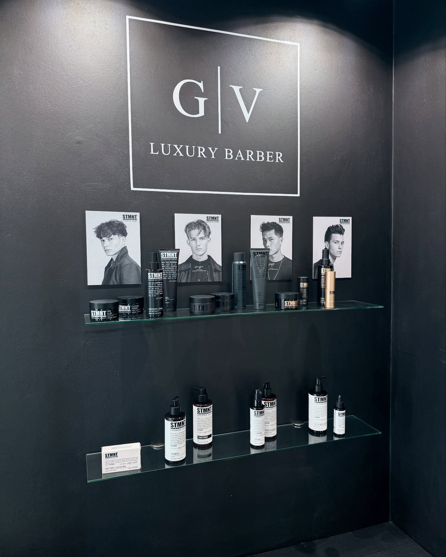 Il corner GV Luxury Barber dedicato ai prodotti STMNT
